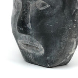 SOLD Wonderful Inuit Carved Stone Head with Mustache and Goatee, Dated 1967, Signed Elijah