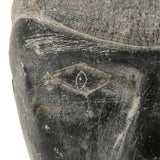 SOLD Wonderful Inuit Carved Stone Head with Mustache and Goatee, Dated 1967, Signed Elijah