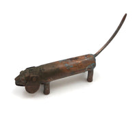 Charming Welded Copper Folk Art Dachshund