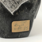 SOLD Wonderful Inuit Carved Stone Head with Mustache and Goatee, Dated 1967, Signed Elijah