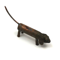 Charming Welded Copper Folk Art Dachshund