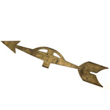 Old Brass Weathervane Pointing Arrow