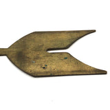Old Brass Weathervane Pointing Arrow