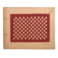 Red and Tan 1909 Kindergarten Paper Weaving