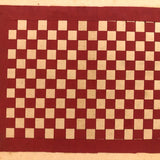 Red and Tan 1909 Kindergarten Paper Weaving