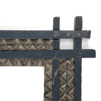 Painted Chip Carved Antique Tramp Art Double Frame