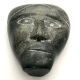 Inuit Mid-Century Soapstone Head Sculpture, Signed