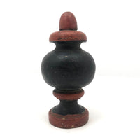 Satisfying Old Black and Red Painted Finial