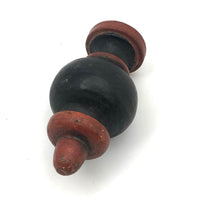 Satisfying Old Black and Red Painted Finial