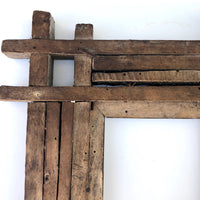 Painted Chip Carved Antique Tramp Art Double Frame