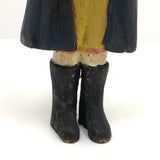 Vintage Painted Folk Art Carving of Colonial Era Figure