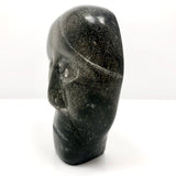 Inuit Mid-Century Soapstone Head Sculpture, Signed