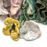 Exuberant, Presumably Kid Made Ceramic Flowers - A Bouquet