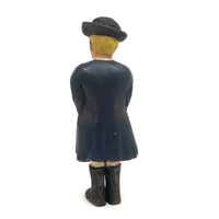 Vintage Painted Folk Art Carving of Colonial Era Figure