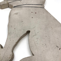 Blind Old Wooden Cutout Folk Art Dog