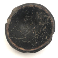 Very Old Small Painted Clay Spiral or Snake Lid