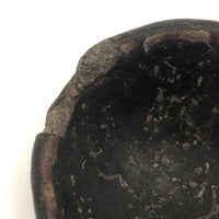 Very Old Small Painted Clay Spiral or Snake Lid