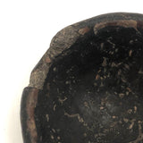 Very Old Small Painted Clay Spiral or Snake Lid