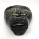 Inuit Mid-Century Soapstone Head Sculpture, Signed