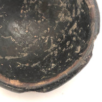 Very Old Small Painted Clay Spiral or Snake Lid
