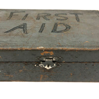 Old Hand-Painted First Aid Box with Carved Lettering Too