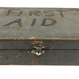 Old Hand-Painted First Aid Box with Carved Lettering Too