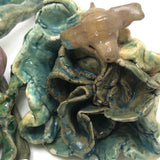 Exuberant, Presumably Kid Made Ceramic Flowers - A Bouquet