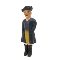 Vintage Painted Folk Art Carving of Colonial Era Figure