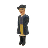 Vintage Painted Folk Art Carving of Colonial Era Figure