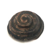 Very Old Small Painted Clay Spiral or Snake Lid