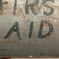 Old Hand-Painted First Aid Box with Carved Lettering Too