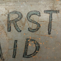 Old Hand-Painted First Aid Box with Carved Lettering Too