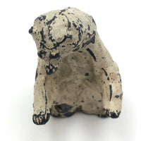 Cast and Painted Antique Lead Polar Bear (finger puppet!)