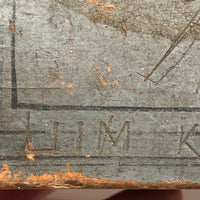 Old Hand-Painted First Aid Box with Carved Lettering Too