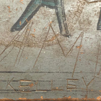 Old Hand-Painted First Aid Box with Carved Lettering Too