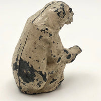 Cast and Painted Antique Lead Polar Bear (finger puppet!)