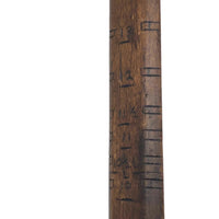 Old Make Do Ruler with Hand-Carved Numbers - Presumed for Liquid Measure