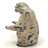 Cast and Painted Antique Lead Polar Bear (finger puppet!)