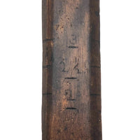 Old Make Do Ruler with Hand-Carved Numbers - Presumed for Liquid Measure