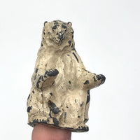 Cast and Painted Antique Lead Polar Bear (finger puppet!)