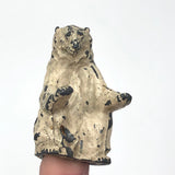 Cast and Painted Antique Lead Polar Bear (finger puppet!)