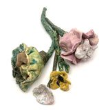 Exuberant, Presumably Kid Made Ceramic Flowers - A Bouquet