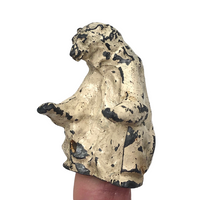 Cast and Painted Antique Lead Polar Bear (finger puppet!)