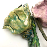 Exuberant, Presumably Kid Made Ceramic Flowers - A Bouquet