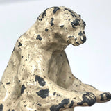 Cast and Painted Antique Lead Polar Bear (finger puppet!)