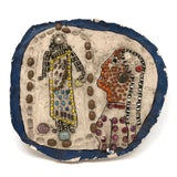 Mosaic Ladies on Plaster Plaque Fabulous Folk Art Creation