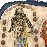 Mosaic Ladies on Plaster Plaque Fabulous Folk Art Creation