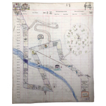 On hold C.1940 Hand-drawn Game Board on Huge Ledger Page (two of two)