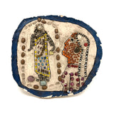 Mosaic Ladies on Plaster Plaque Fabulous Folk Art Creation