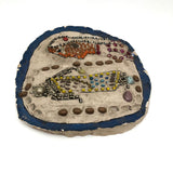 Mosaic Ladies on Plaster Plaque Fabulous Folk Art Creation